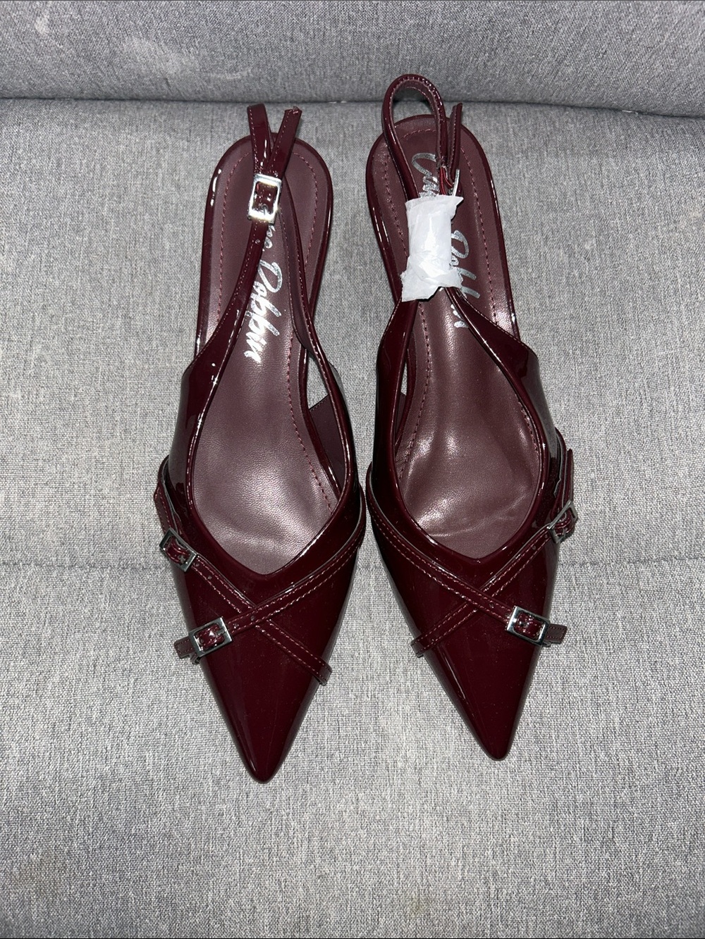 NWOT Cape robin Slingback Pointed-Toe Flat in Burgundy